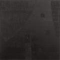 Jochen P. Heite: Komposition, o.T. [#4], 2014/15, 
Pigment gesiebt, Graphit, Ölkreide, Öl auf Leinwand, 100 x 100 cm

